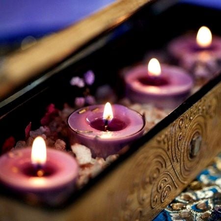 Handmade Lavender Round Clear Soy Wax Tealights 25 Pieces